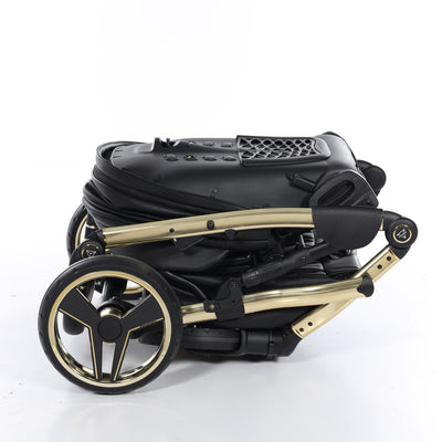 JUNAMA HANDCRAFT BLACK GOLD - 4IN1 (INCLUDES CAR SEAT & ISOFIX BASE)