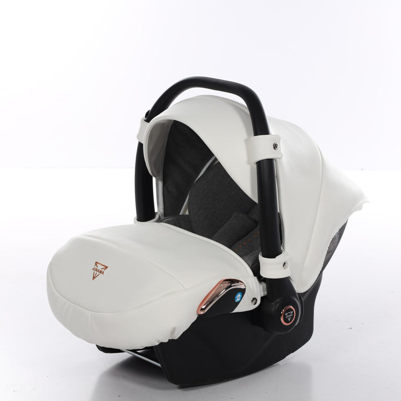 JUNAMA HANDCRAFT WHITE ROSE GOLD - 4IN1 (INCLUDES CAR SEAT & ISOFIX BASE)