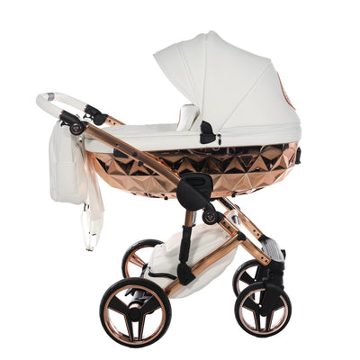 JUNAMA HANDCRAFT WHITE ROSE GOLD - 3IN1 (INCLUDES CAR SEAT)