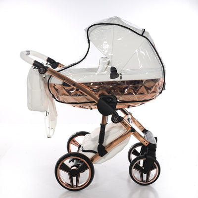 JUNAMA HANDCRAFT WHITE ROSE GOLD - 3IN1 (INCLUDES CAR SEAT)