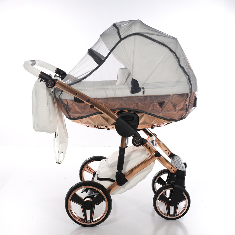 JUNAMA HANDCRAFT WHITE ROSE GOLD - 3IN1 (INCLUDES CAR SEAT)