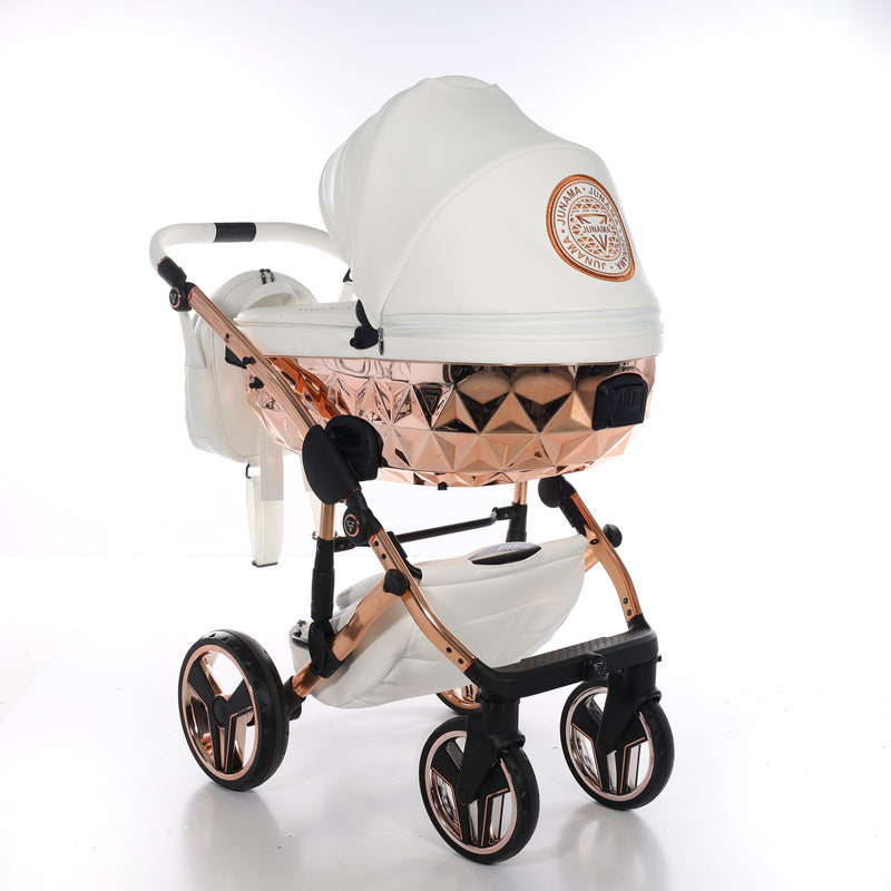 JUNAMA HANDCRAFT WHITE ROSE GOLD - 3IN1 (INCLUDES CAR SEAT)