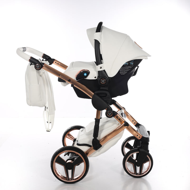 JUNAMA HANDCRAFT WHITE ROSE GOLD - 3IN1 (INCLUDES CAR SEAT)