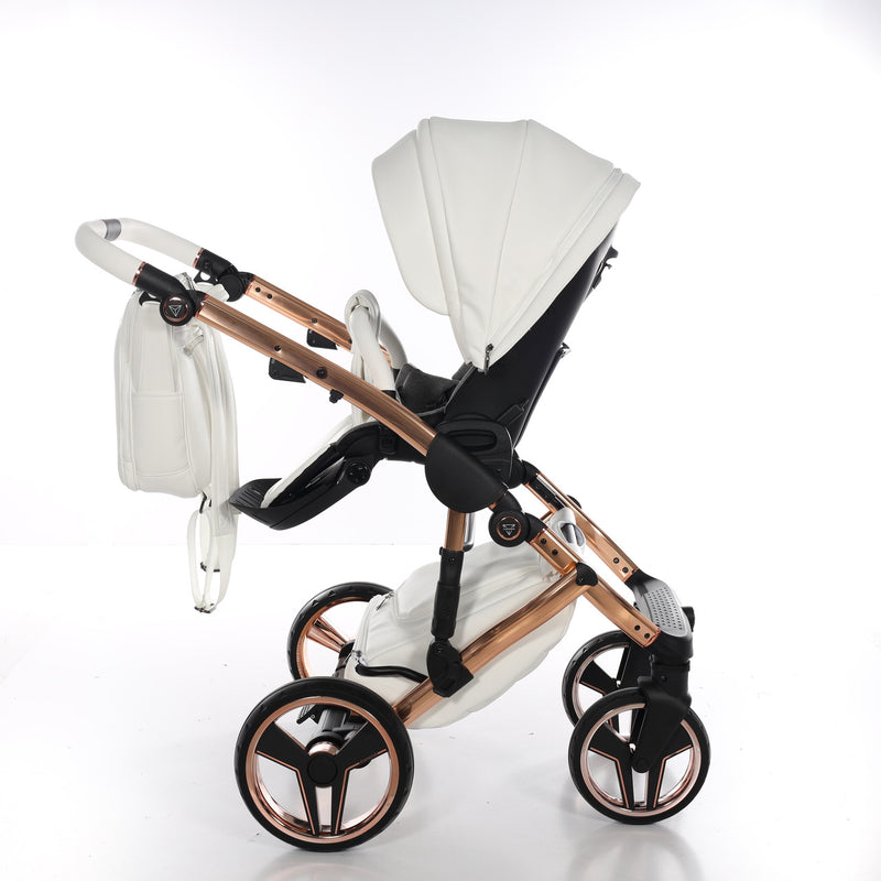 JUNAMA HANDCRAFT WHITE ROSE GOLD - 3IN1 (INCLUDES CAR SEAT)