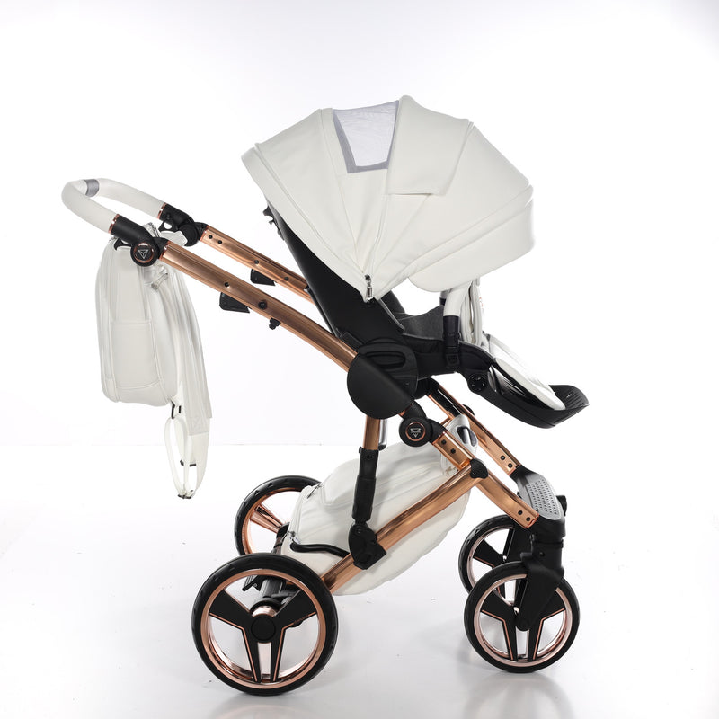 JUNAMA HANDCRAFT WHITE ROSE GOLD - 3IN1 (INCLUDES CAR SEAT)