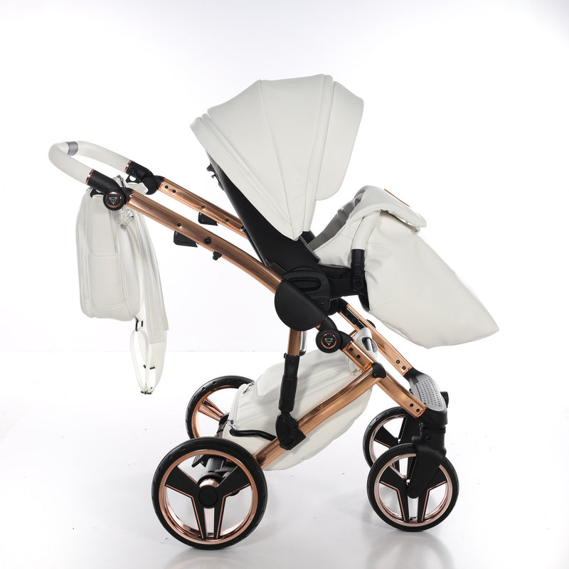 JUNAMA HANDCRAFT WHITE ROSE GOLD - 3IN1 (INCLUDES CAR SEAT)