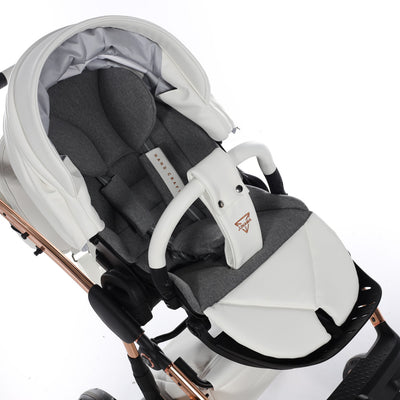 JUNAMA HANDCRAFT WHITE ROSE GOLD - 3IN1 (INCLUDES CAR SEAT)