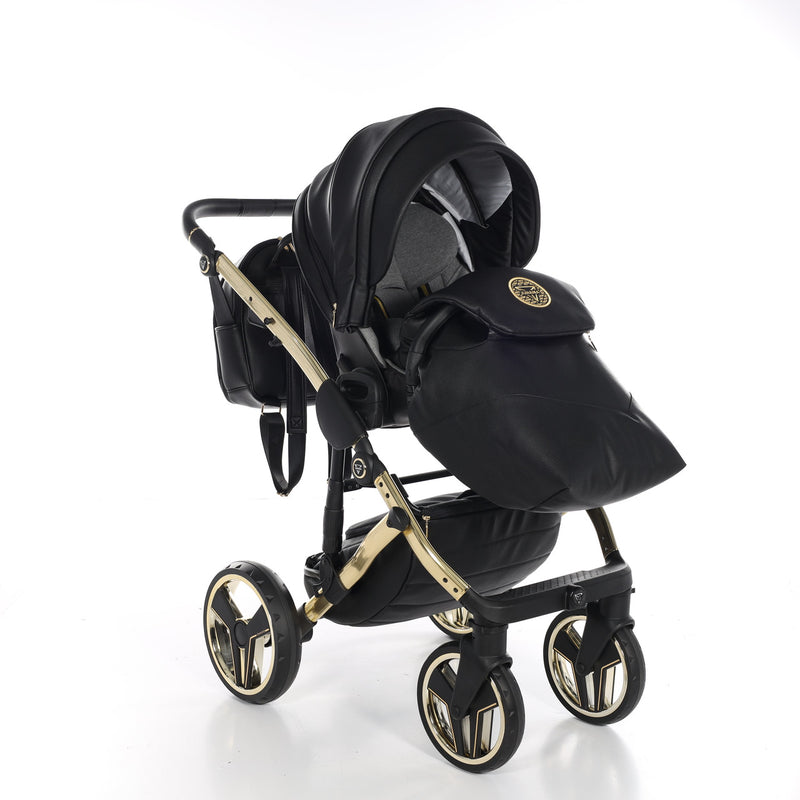 JUNAMA HANDCRAFT BLACK GOLD - 4IN1 (INCLUDES CAR SEAT & ISOFIX BASE)