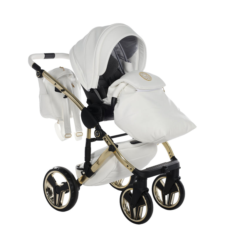 JUNAMA HANDCRAFT WHITE GOLD - 4IN1 (INCLUDES CAR SEAT & ISOFIX BASE)