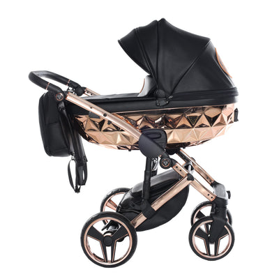 JUNAMA HANDCRAFT BLACK ROSE GOLD - 3IN1 (INCLUDES CAR SEAT)