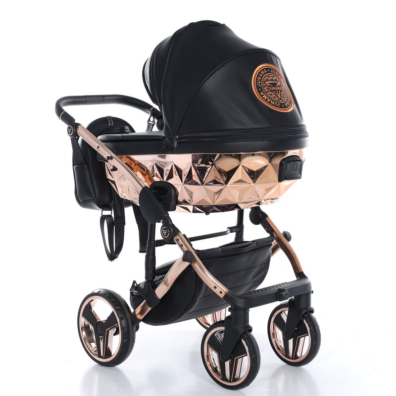 JUNAMA HANDCRAFT BLACK ROSE GOLD - 3IN1 (INCLUDES CAR SEAT)