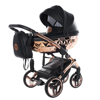 JUNAMA HANDCRAFT BLACK ROSE GOLD - 3IN1 (INCLUDES CAR SEAT)