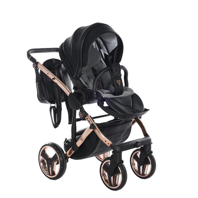 JUNAMA HANDCRAFT BLACK ROSE GOLD - 3IN1 (INCLUDES CAR SEAT)