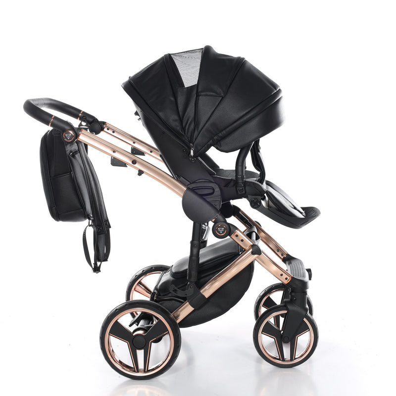 JUNAMA HANDCRAFT BLACK ROSE GOLD - 3IN1 (INCLUDES CAR SEAT)