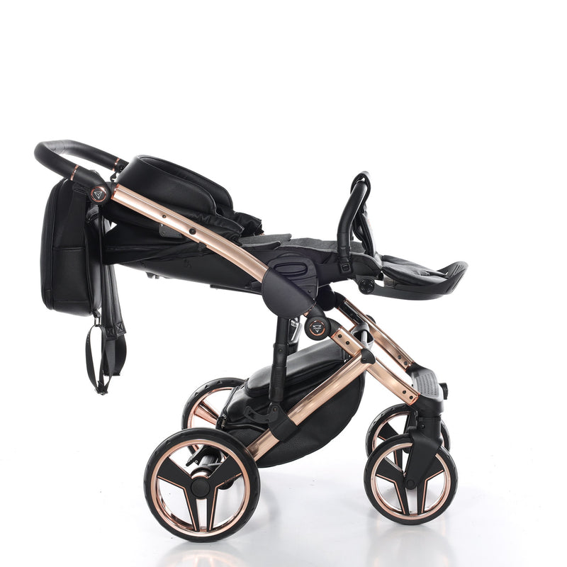 JUNAMA HANDCRAFT BLACK ROSE GOLD - 3IN1 (INCLUDES CAR SEAT)