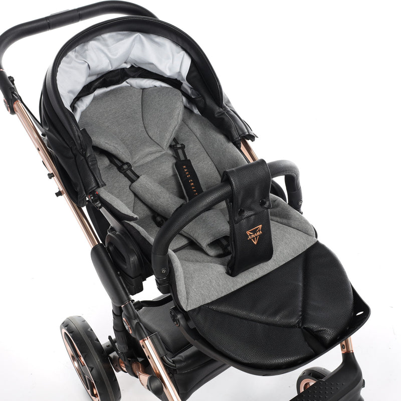 JUNAMA HANDCRAFT BLACK ROSE GOLD - 3IN1 (INCLUDES CAR SEAT)