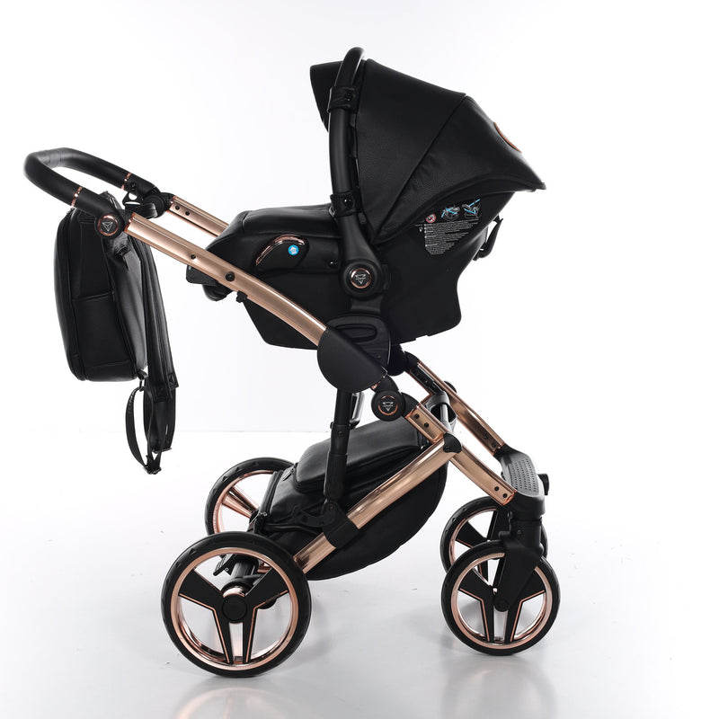 JUNAMA HANDCRAFT BLACK ROSE GOLD - 3IN1 (INCLUDES CAR SEAT)