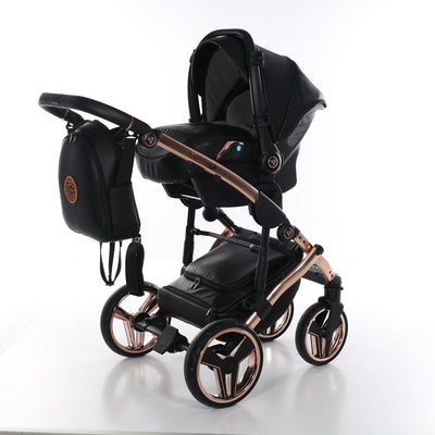 JUNAMA HANDCRAFT BLACK ROSE GOLD - 3IN1 (INCLUDES CAR SEAT)