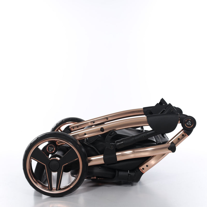 JUNAMA HANDCRAFT BLACK ROSE GOLD - 3IN1 (INCLUDES CAR SEAT)