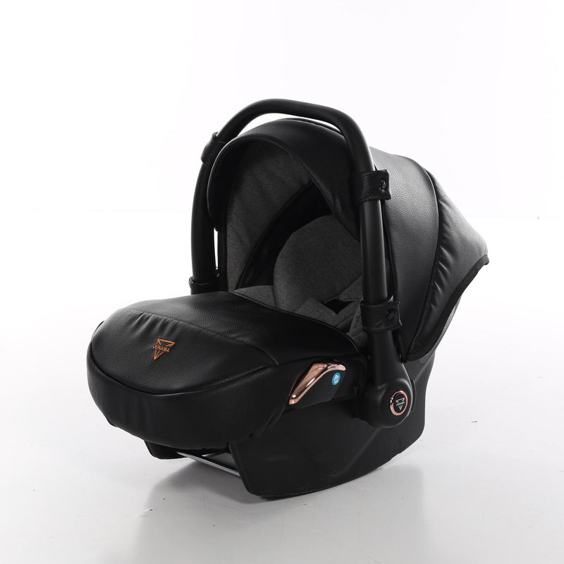 JUNAMA HANDCRAFT BLACK ROSE GOLD - 3IN1 (INCLUDES CAR SEAT)