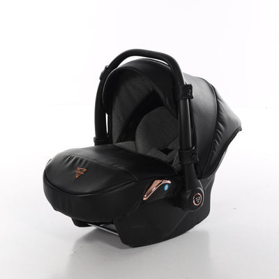 JUNAMA HANDCRAFT BLACK ROSE GOLD - 4IN1 (INCLUDES CAR SEAT & ISOFIX BASE)