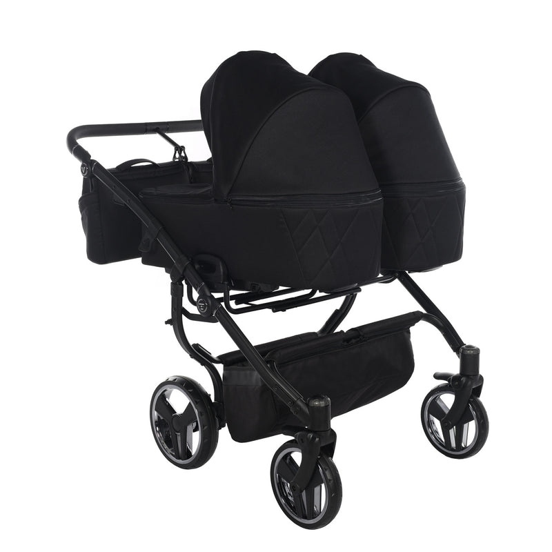 JUNAMA COMPACT DUO BLACK - 2IN1 (2 X CARRYCOTS & 2 X SEAT UNITS)