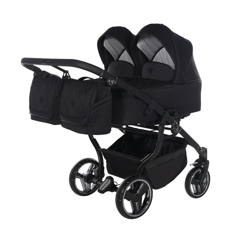 JUNAMA COMPACT DUO BLACK - 2IN1 (2 X CARRYCOTS & 2 X SEAT UNITS)