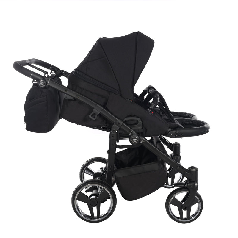 JUNAMA COMPACT DUO BLACK - 2IN1 (2 X CARRYCOTS & 2 X SEAT UNITS)