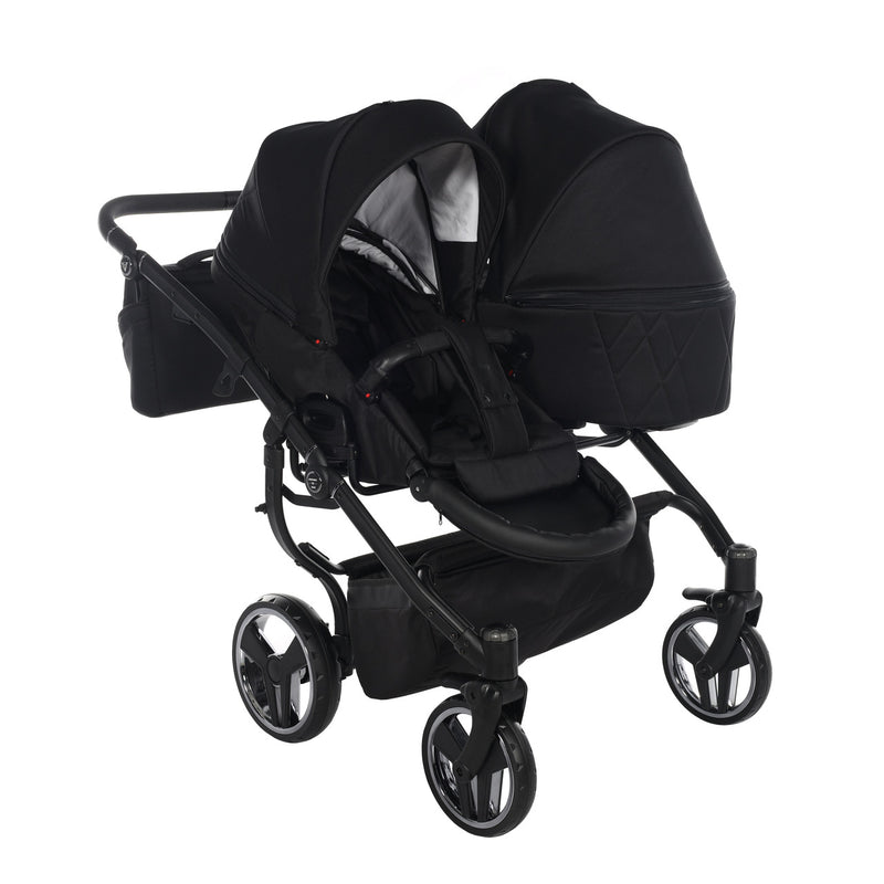 JUNAMA COMPACT DUO BLACK - 2IN1 (2 X CARRYCOTS & 2 X SEAT UNITS)