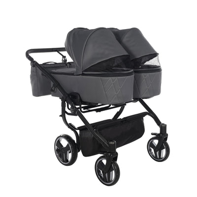 JUNAMA COMPACT DUO GRAPHITE - 2IN1 (2 X CARRYCOTS & 2 X SEAT UNITS)