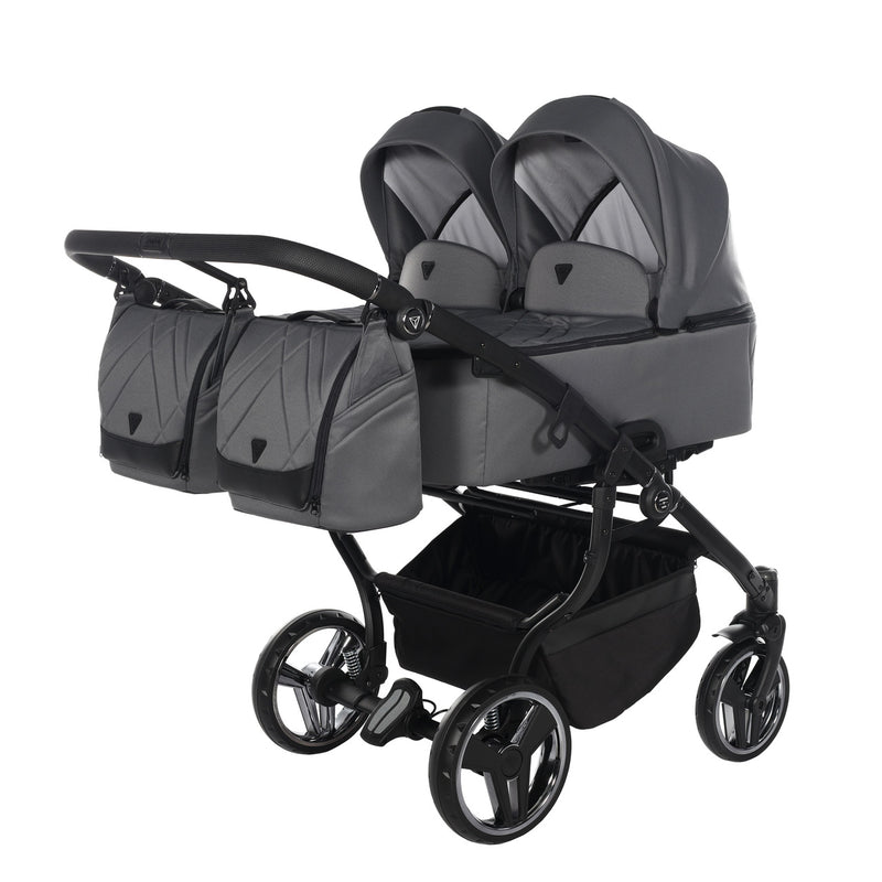 JUNAMA COMPACT DUO GRAPHITE - 2IN1 (2 X CARRYCOTS & 2 X SEAT UNITS)