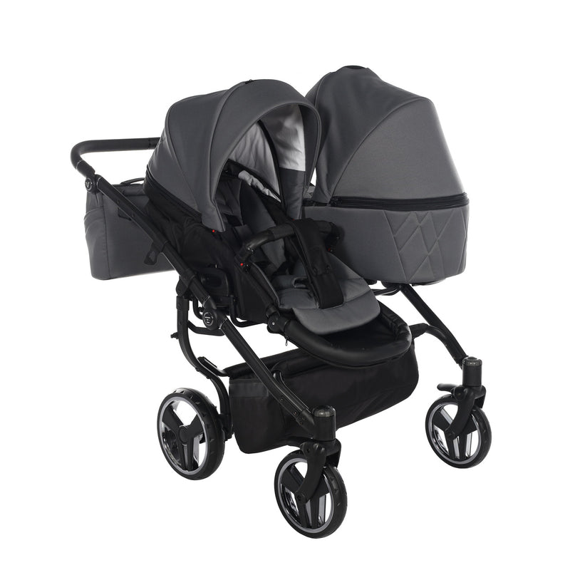 JUNAMA COMPACT DUO GRAPHITE - 2IN1 (2 X CARRYCOTS & 2 X SEAT UNITS)