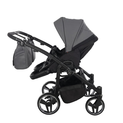 JUNAMA COMPACT DUO GRAPHITE - 2IN1 (2 X CARRYCOTS & 2 X SEAT UNITS)