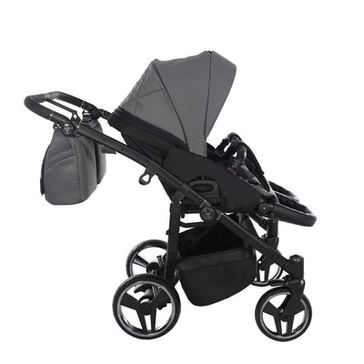 JUNAMA COMPACT DUO GRAPHITE - 2IN1 (2 X CARRYCOTS & 2 X SEAT UNITS)