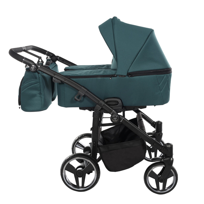 JUNAMA COMPACT DUO GREEN - 2IN1 (2 X CARRYCOTS & 2 X SEAT UNITS)