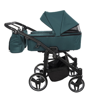 JUNAMA COMPACT DUO GREEN - 2IN1 (2 X CARRYCOTS & 2 X SEAT UNITS)