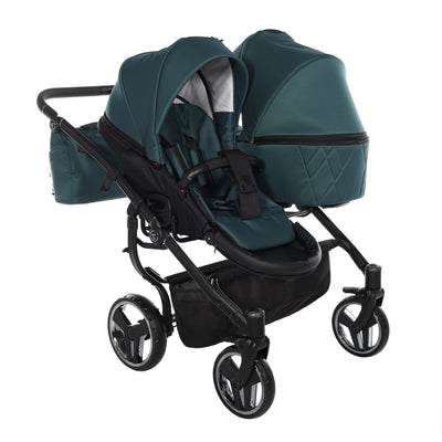 JUNAMA COMPACT DUO GREEN - 2IN1 (2 X CARRYCOTS & 2 X SEAT UNITS)