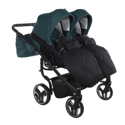 JUNAMA COMPACT DUO GREEN - 2IN1 (2 X CARRYCOTS & 2 X SEAT UNITS)