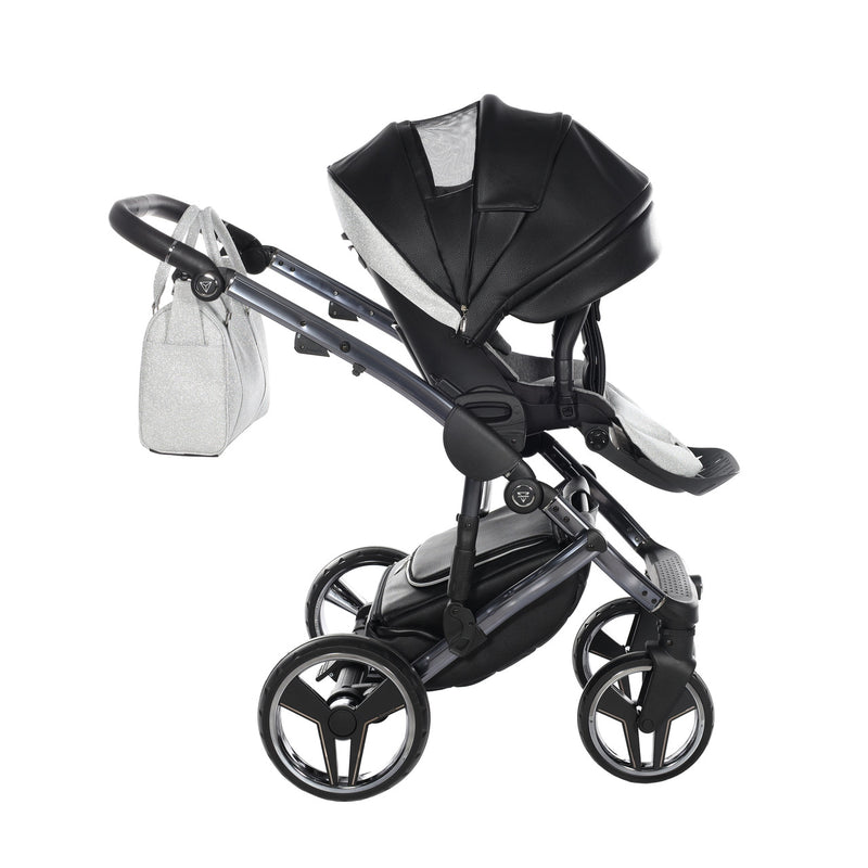 JUNAMA HANDCRAFT GLITTER BLACK - 4IN1 (INCLUDES CAR SEAT & ISOFIX BASE)