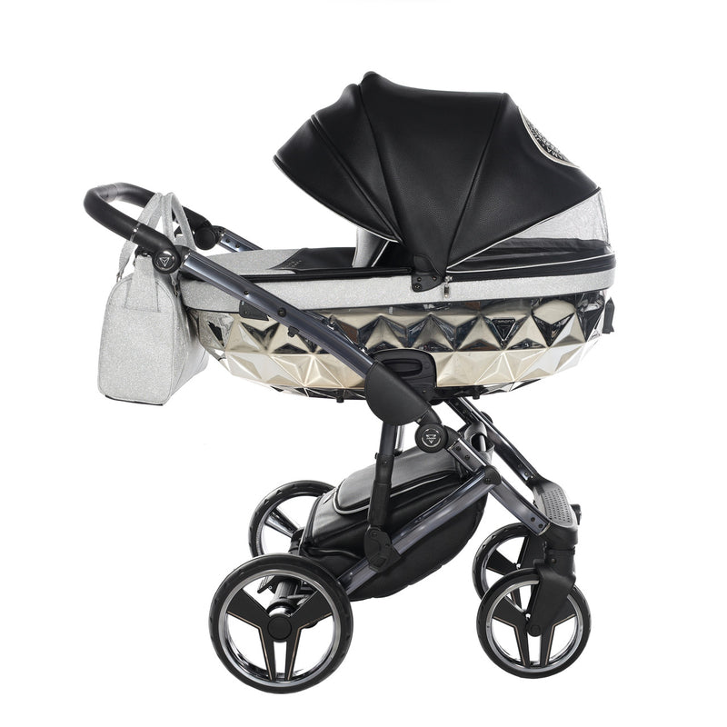 JUNAMA HANDCRAFT GLITTER BLACK - 4IN1 (INCLUDES CAR SEAT & ISOFIX BASE)