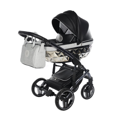 JUNAMA HANDCRAFT GLITTER BLACK - 4IN1 (INCLUDES CAR SEAT & ISOFIX BASE)