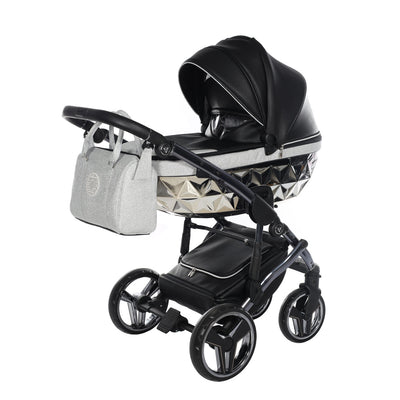 JUNAMA HANDCRAFT GLITTER BLACK - 4IN1 (INCLUDES CAR SEAT & ISOFIX BASE)