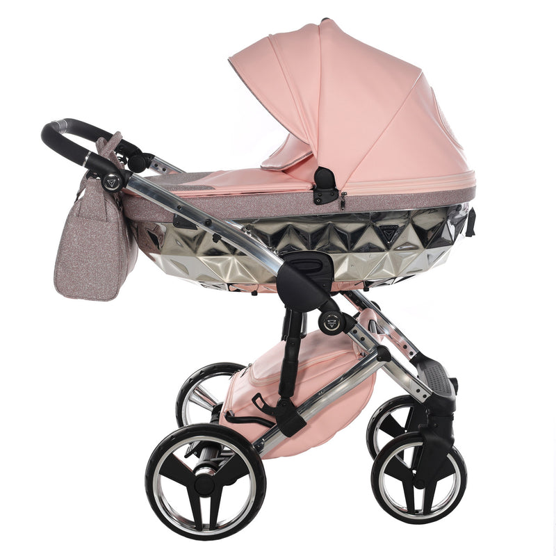 JUNAMA HANDCRAFT GLITTER PINK - 4IN1 (INCLUDES CAR SEAT & ISOFIX BASE)