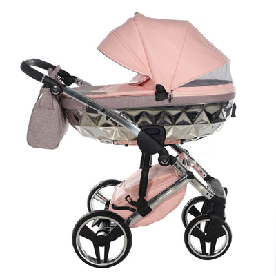 JUNAMA HANDCRAFT GLITTER PINK - 4IN1 (INCLUDES CAR SEAT & ISOFIX BASE)