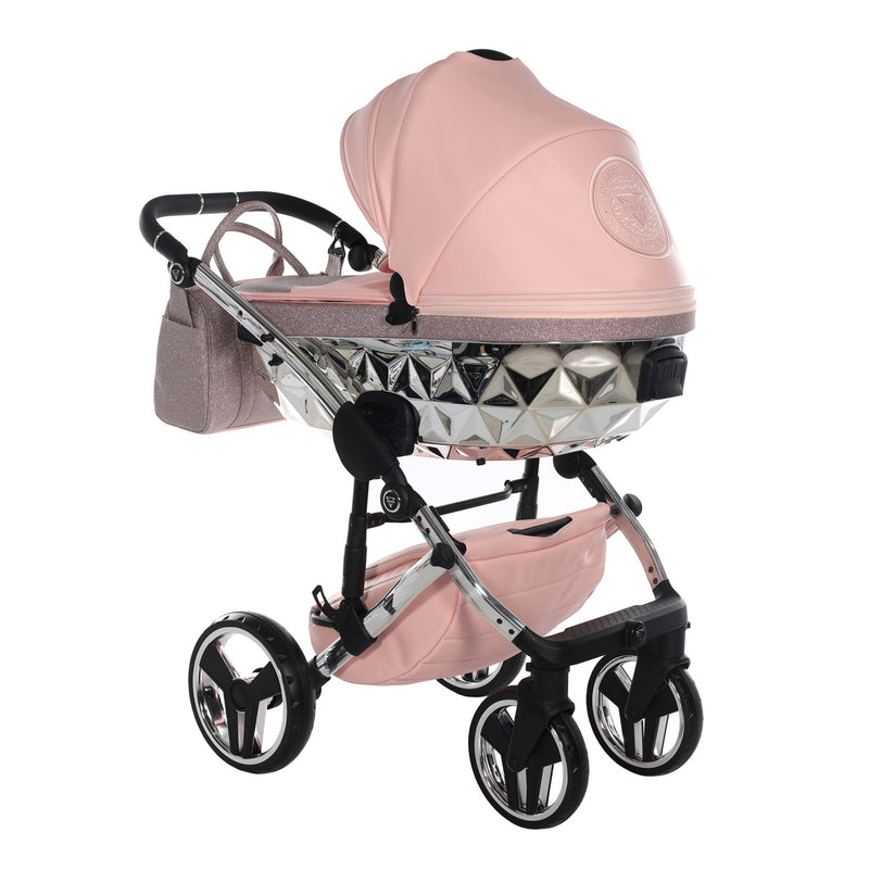 JUNAMA HANDCRAFT GLITTER PINK - 4IN1 (INCLUDES CAR SEAT & ISOFIX BASE)