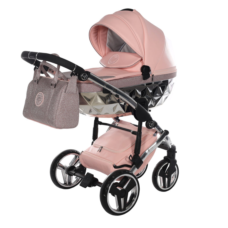 JUNAMA HANDCRAFT GLITTER PINK - 3IN1 (INCLUDES CAR SEAT)