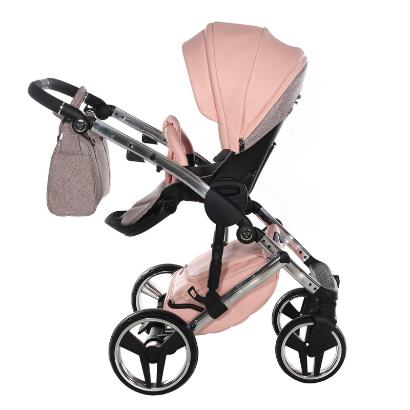 JUNAMA HANDCRAFT GLITTER PINK - 4IN1 (INCLUDES CAR SEAT & ISOFIX BASE)