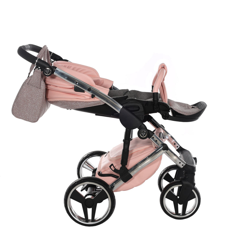 JUNAMA HANDCRAFT GLITTER PINK - 4IN1 (INCLUDES CAR SEAT & ISOFIX BASE)