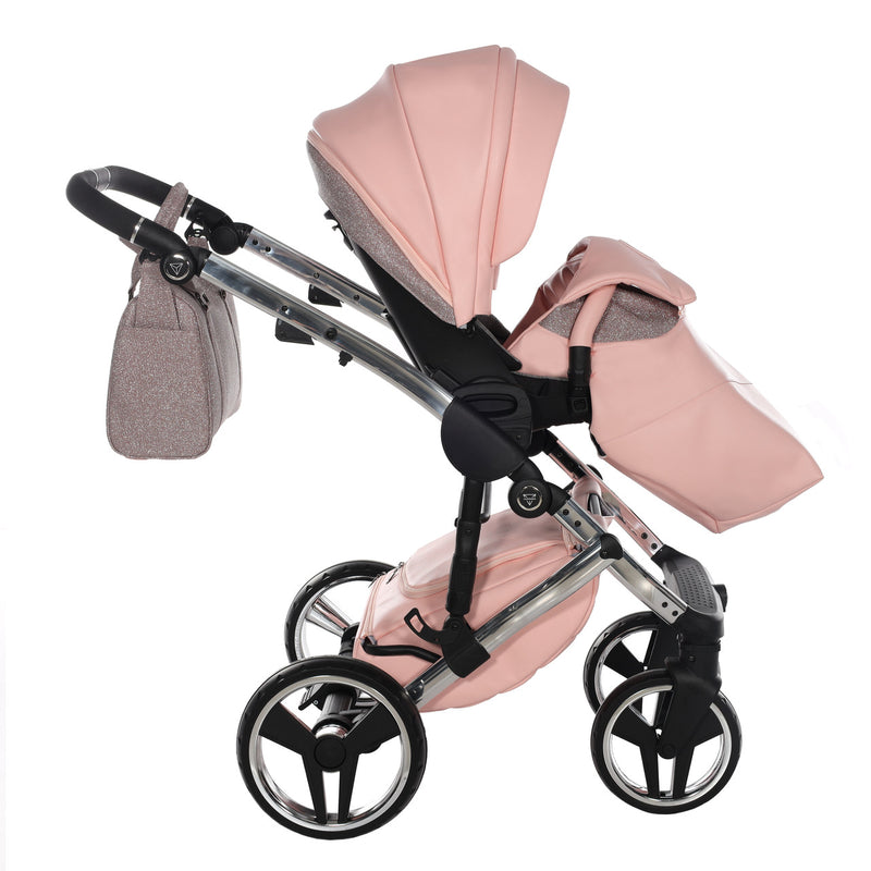 JUNAMA HANDCRAFT GLITTER PINK - 4IN1 (INCLUDES CAR SEAT & ISOFIX BASE)