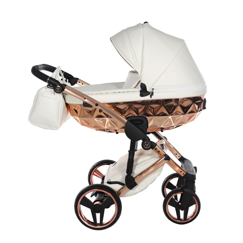 JUNAMA FLUO INDIVIDUAL MIRROR WHITE ROSE GOLD - 3IN1 (INCLUDES CAR SEAT)